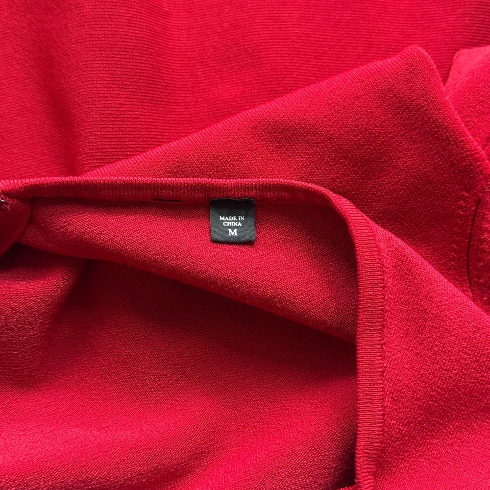 Guess Fit and Flare Dress Red 3/4 Sleeve Size M - Picture 14 of 16